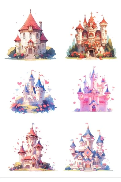 Şato ve Kaleler Sticker Set 1 ürün görseli 1