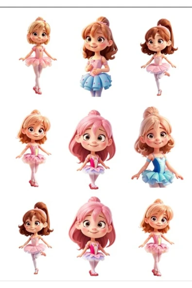 Balerin Kızlar Sticker Set ürün görseli 1