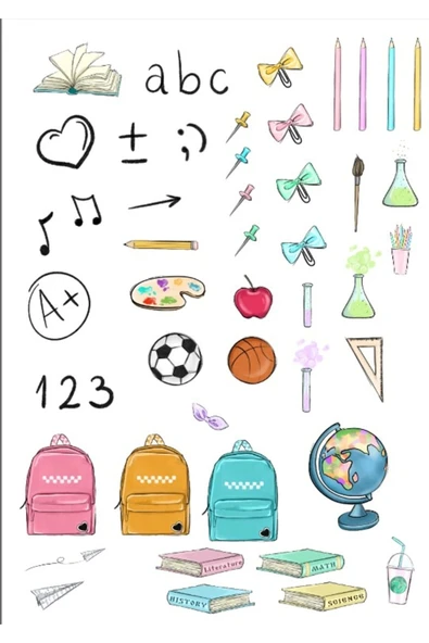 Okul Meteryalleri Sticker Set 2 ürün görseli 1