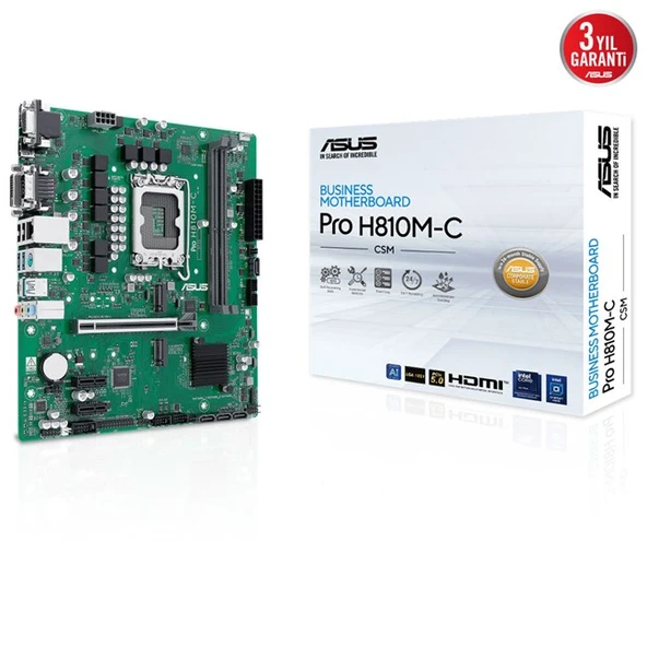 Asus Pro H810M-C Csm D5 1851P Vga Dvi Hdmi Dp ürün görseli 1