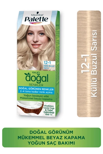 Palette Kalıcı Doğal Renkler 12-1 Küllü Buzul Sarısı ürün görseli 1