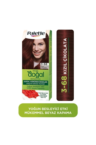 Palette Kalıcı Doğal Renkler 3-68 Kızıl Çikolata ürün görseli 1