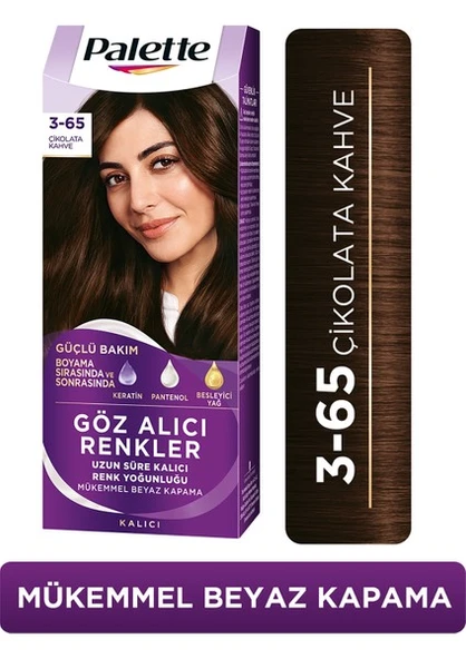 Palette Saç Boyası Göz Alıcı Renk 3-65 Çikolata Kahve ürün görseli 1