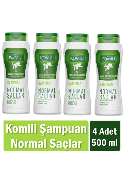 Komili Normal Saçlar İçin Vegan Temel Bakım Şampuanı 500 ML x 4 Adet ürün görseli 1