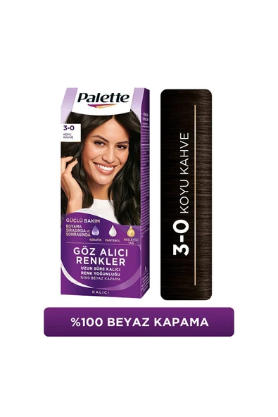 Palette Göz Alıcı Renkler 3 0 Koyu Kahve Saç Boyası ürün görseli 1