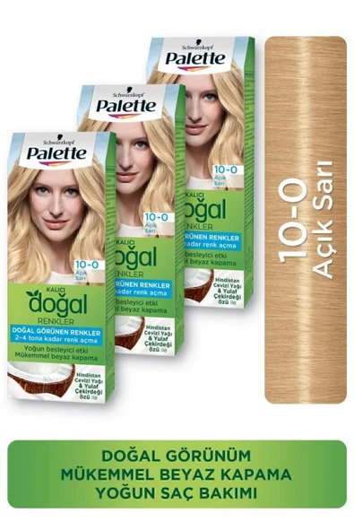 Palette Kalıcı Doğal Renkler Saç Boyası 10-0 Açık Papatya X 3 Adet ürün görseli 1