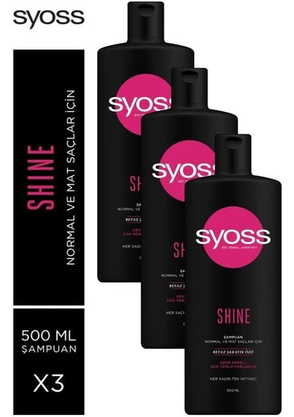 Syoss Shine Şampuan 500 ml x 3 Adet ürün görseli 1