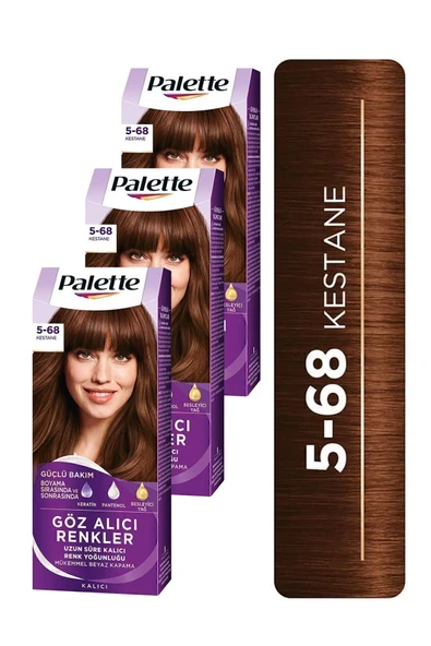 Palette Göz Alıcı Renkler 5-68 Kestane x 3 Adet ürün görseli 1