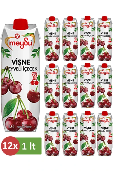 Meysu Vişne Meyveli Içecek 1 Lt X 12 Adet ürün görseli 1