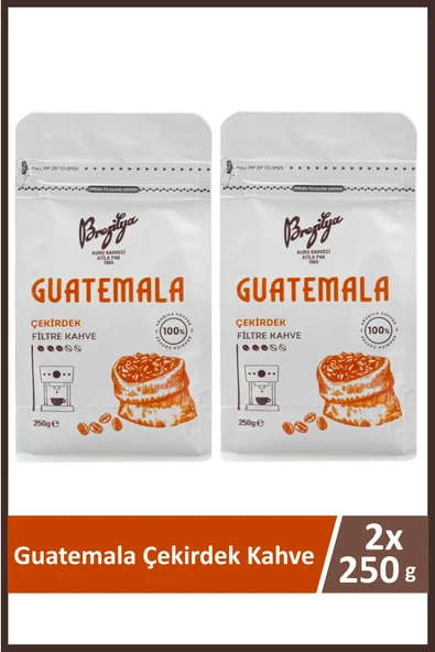 Brezilya Kuru Kahveci Atilla Pak Guatemala Çekirdek Kahve 250 gr x 2 Adet ürün görseli 1