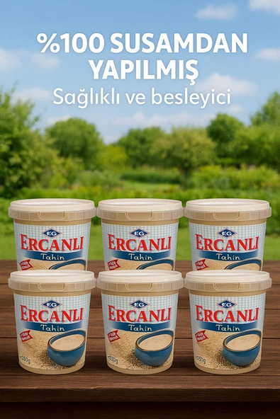 Ercanlı Meşhur Denizli Kale Tahini 950 gr X 6 Adet (%100 SUSAM) ürün görseli 1