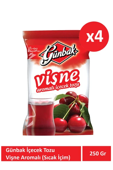 Günbak 250Gr Vişne Aromali İçecek Toz x 4 Adet ürün görseli 1