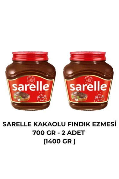 Sarelle Kakaolu Fındık Ezmesi 700 GR(CAM) - 2 ADET ürün görseli 1