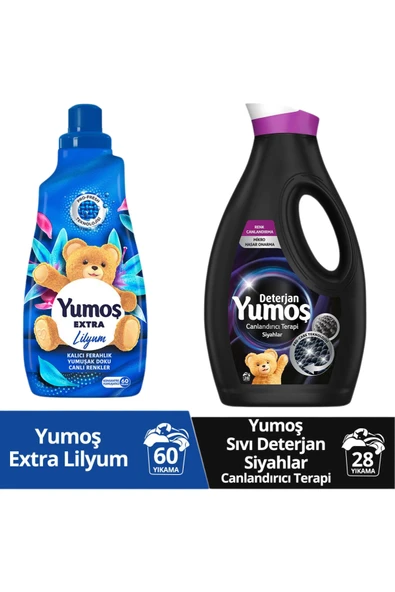 Yumoş Extra Lilyum Konsantre Yumuşatıcı 1440 ml - Sıvı Bakım Deterjanı Siyahlar 1690 Mlx1 ürün görseli 1
