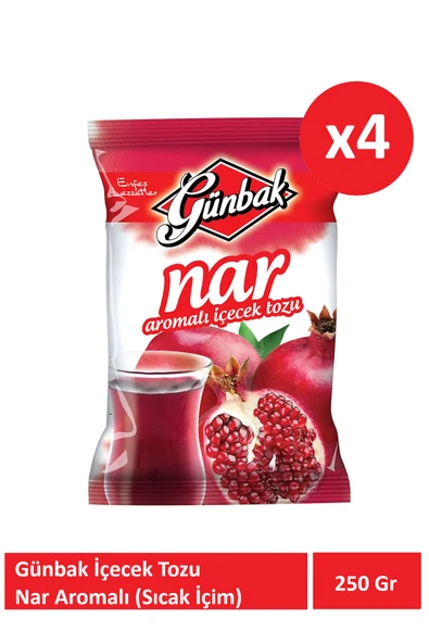 Günbak 250 Gr Nar Aromalı İçecek Tozu x 4 Adet ürün görseli 1