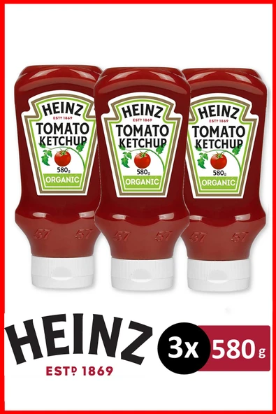 Heinz Organik Ketçap 580 gr x 3 Adet ürün görseli 1