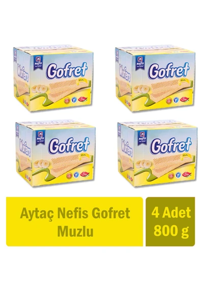 Aytaç Nefis Gofret Muzlu 800 gr x 4 Adet ürün görseli 1