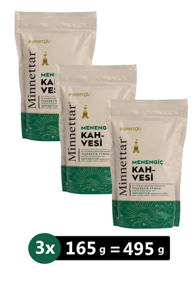 Şekeroğlu MENENGİÇ KAHVESİ 165gr 3'LÜ AVANTAJLI PAKET (MİNNETTAR) ürün görseli 1