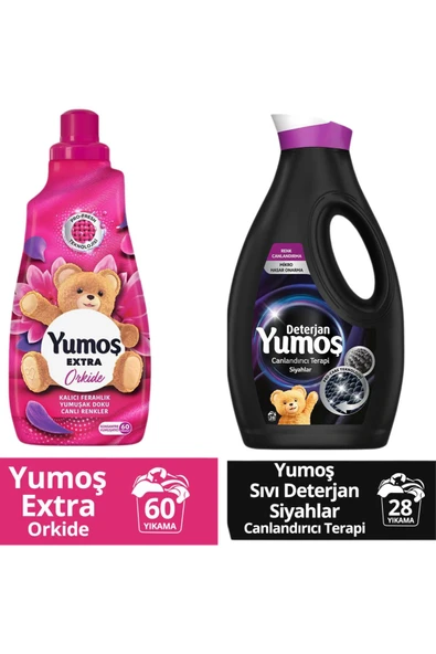 Yumoş Extra Orkide Konsantre Yumuşatıcı 1440 ml - Sıvı Bakım Deterjanı Siyahlar 1690 Mlx1 ürün görseli 1