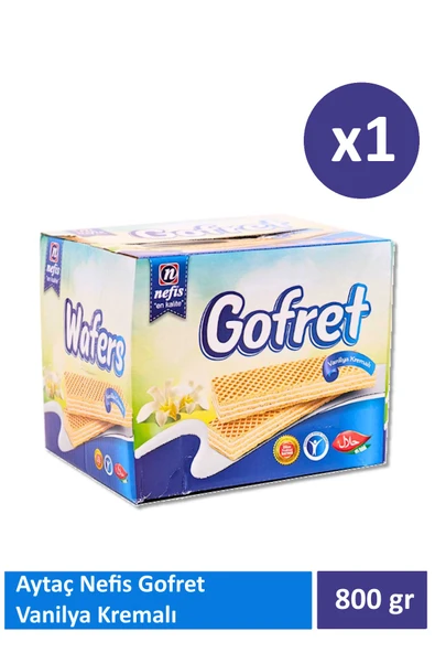 Aytaç Nefis Gofret Vanilya Kremalı 800 gr - Resim 2