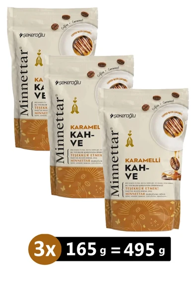 Şekeroğlu Minnettar Karamelli Kahve 165 gr x 3 Adet ürün görseli 1