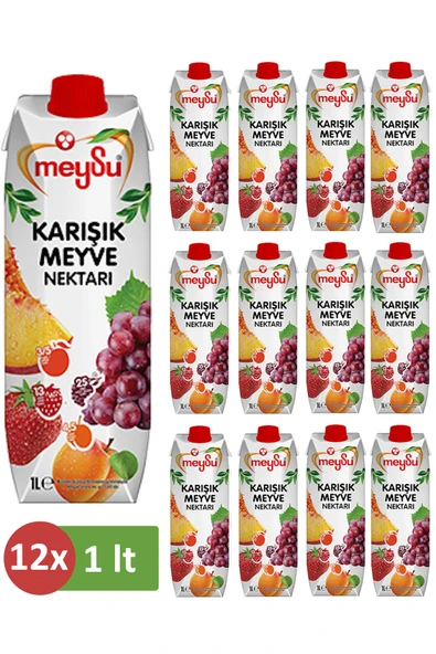 Meysu Karışık Meyve Nektarı 1 Lt X 12 Adet ürün görseli 1