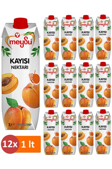 Meysu Kayısı Nektarı Meyve Suyu 1 Lt X 12 Adet ürün görseli 1