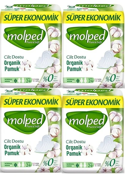 Molped Pure & Soft Normal Süper Ekonomik Ped 24 Lü X 4 Adet ürün görseli 1