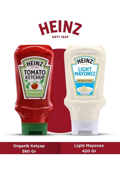 Heinz Organik Ketçap 580 Gr Ve Light Mayonez 420 Gr Ikili Set ürün görseli 1