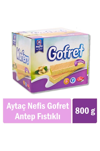 Aytaç Nefis Gofret Antep Fıstıklı 800 gr ürün görseli 1