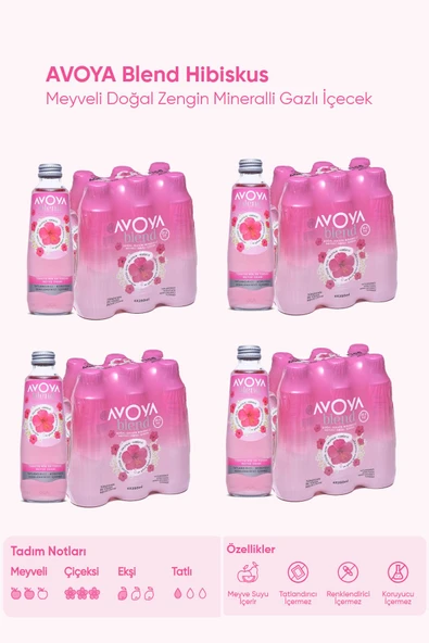 AVOYA Blend Hibiskus Maden Suyu 250 ml x 24 Adet ürün görseli 1
