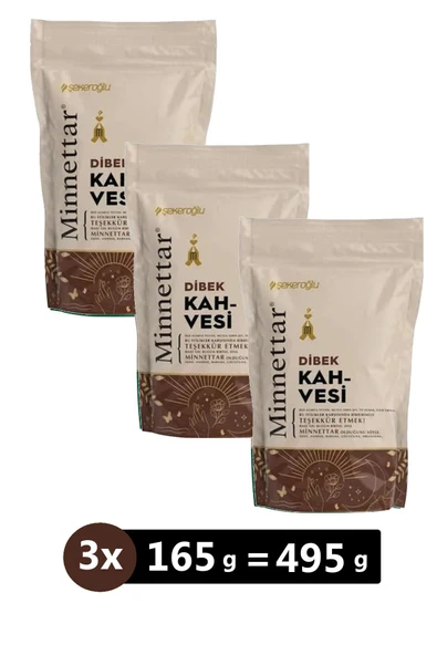 Şekeroğlu DİBEK KAHVESİ 165gr 3'LÜ AVANTAJLI PAKET (MİNNETTAR) ürün görseli 1