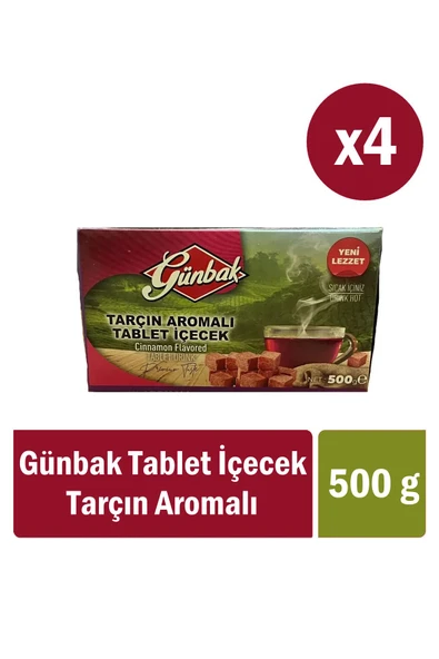 Günbak Tarçın Aromali Tablet İçecek 500gr x 4 Adet ürün görseli 1