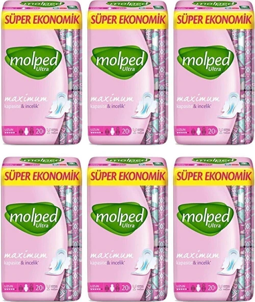 Molped Ultra Süper Ekonomik 20'Li Uzun X 6 Paket ürün görseli 1