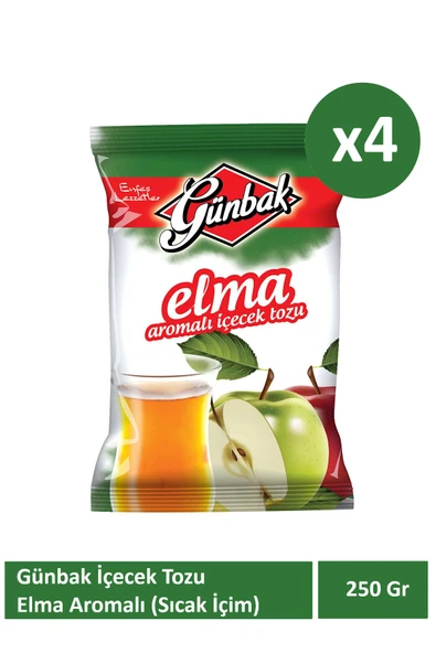 Günbak 250 Gr Elma Aromalı İçecek Tozu x 4 Adet ürün görseli 1