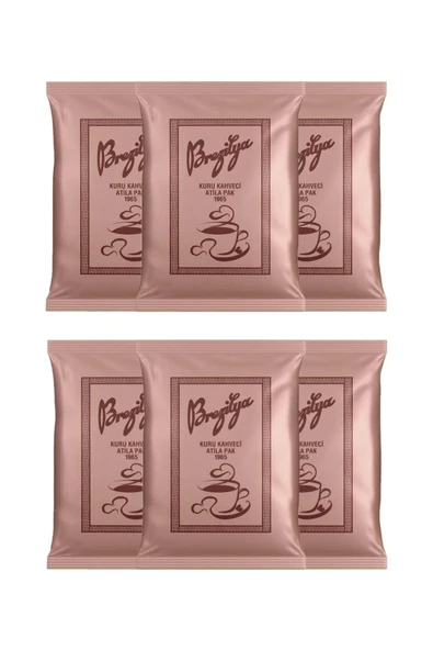 Brezilya Kuru Kahveci Atilla Pak Orta Kavrulmuş Mehşur Denizli Türk Kahvesi 100 Gr 6'lı Set 100gr X6 ürün görseli 1