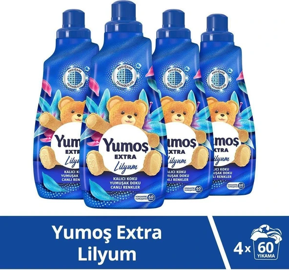 Yumoş Extra Konsantre Çamaşır Yumuşatıcısı Lilyum 1440 ml 60 Yıkama 4 Adet ürün görseli 1