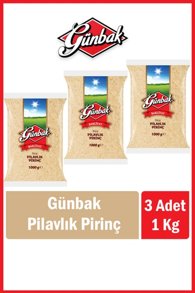 Günbak Pilavlık Pirinç 1 Kg x 3 Adet ürün görseli 1