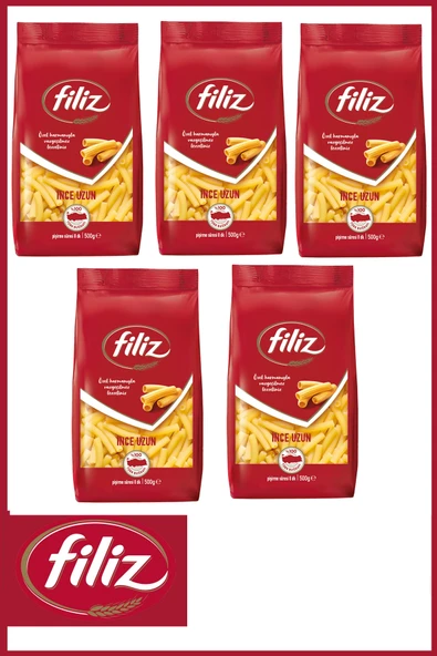 FİLİZ İnce Uzun Makarna 500 gr X 5 Adet ürün görseli 1