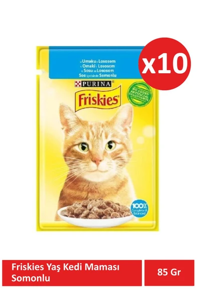 Friskies Somonlu Kedi Yaş Maması 85 gr x 10 Adet ürün görseli 1