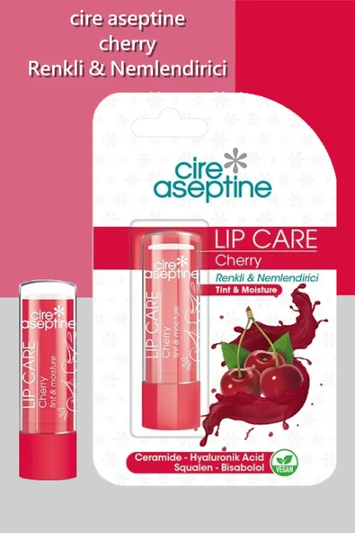 Cire Aseptine Lip Care Cherry (vişne) Renkli Dudak Nemlendirici 4,5 G ürün görseli 1
