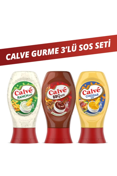 Calve Sos Çeşitleri Ranch Sos 245 G Barbekü Sos 290 G Cheddar Sos 240 G ürün görseli 1