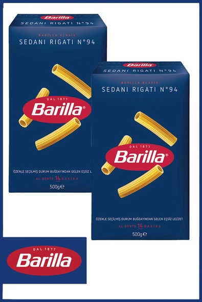 Barilla İnce Uzun (SEDANİ RİGATİ) Makarna 500 gr X 2 Adet ürün görseli 1
