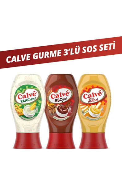 Calve Ranch Sos 245 G Barbekü Sos 290 G Ballı Hardal 260 G ürün görseli 1