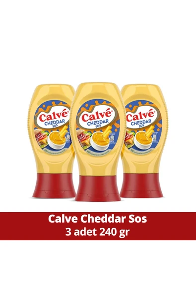 Calve Sos Cheddar 240 gr X3 Adet ürün görseli 1