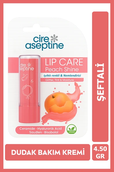 Cire Aseptine Lip Care Peach (Şeftali) Renkli Dudak Nemlendirici 4,5 G ürün görseli 1