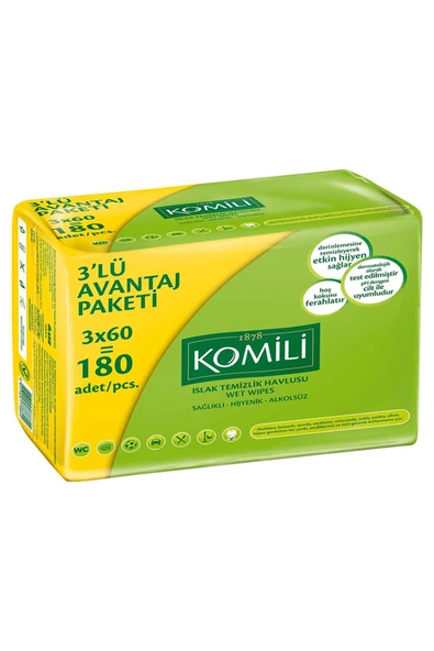 Komili Islak Havlu 3x60'lı ürün görseli 1
