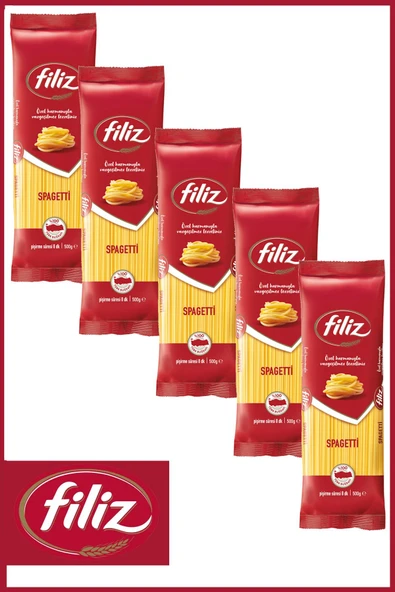 Filiz Spagetti (ÇUBUK) Makarna 500gr X 5 Adet ürün görseli 1