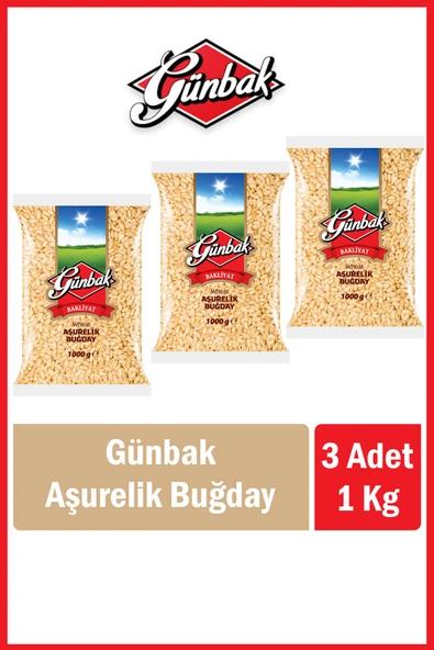 Günbak Aşurelik Buğday 1 Kg x 3 Adet ürün görseli 1