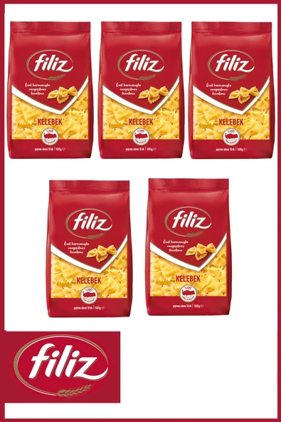 FİLİZ Kelebek Makarna 500 gr X 5 Adet ürün görseli 1